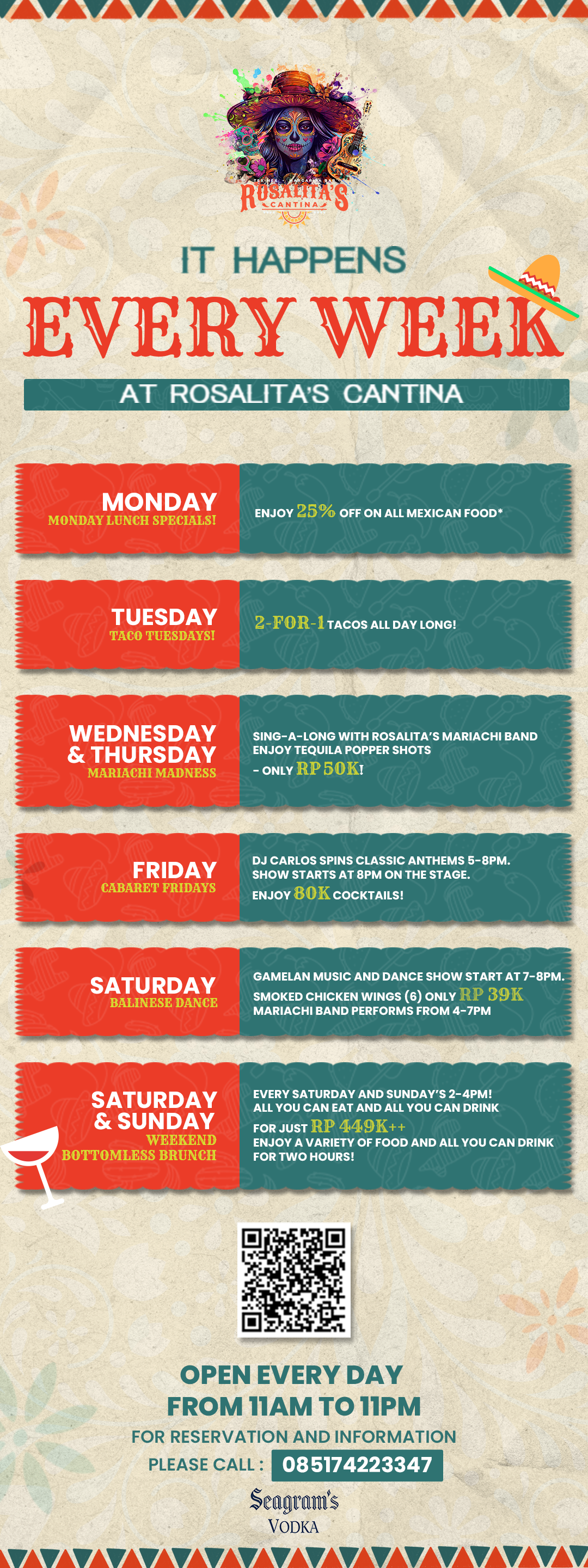 Rosalita's Cantina Events Banner