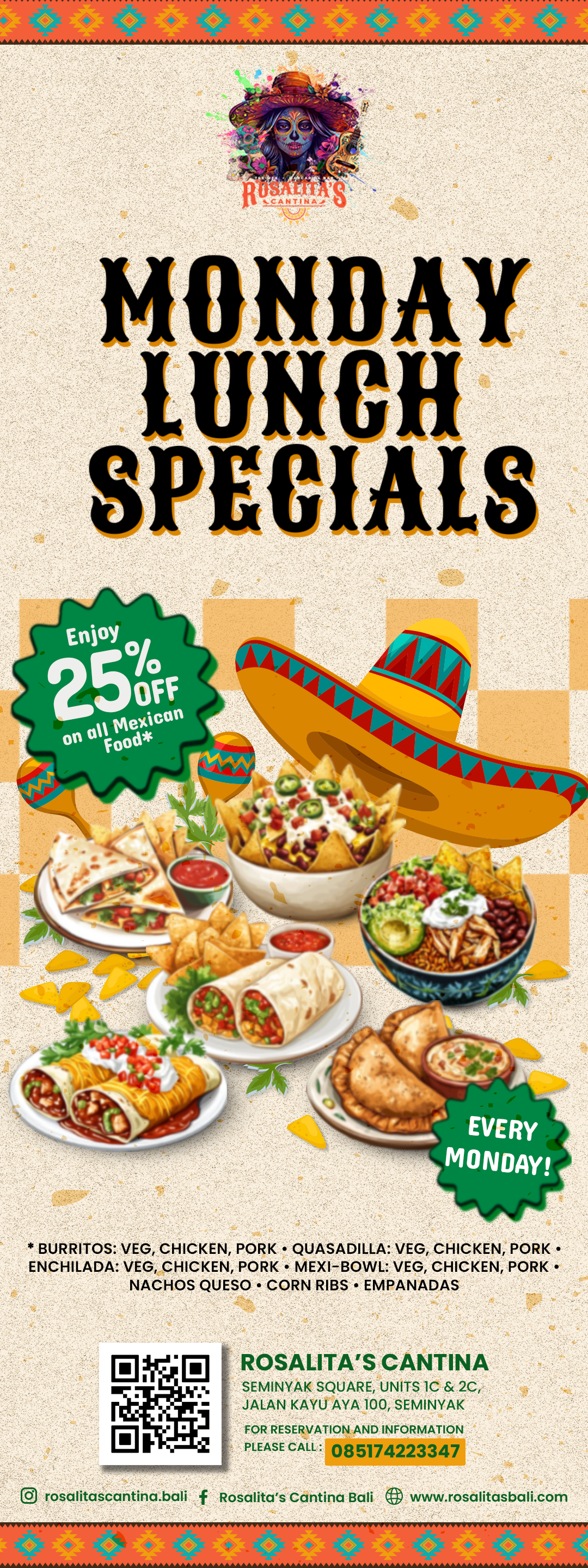Rosalita's Cantina Events Banner
