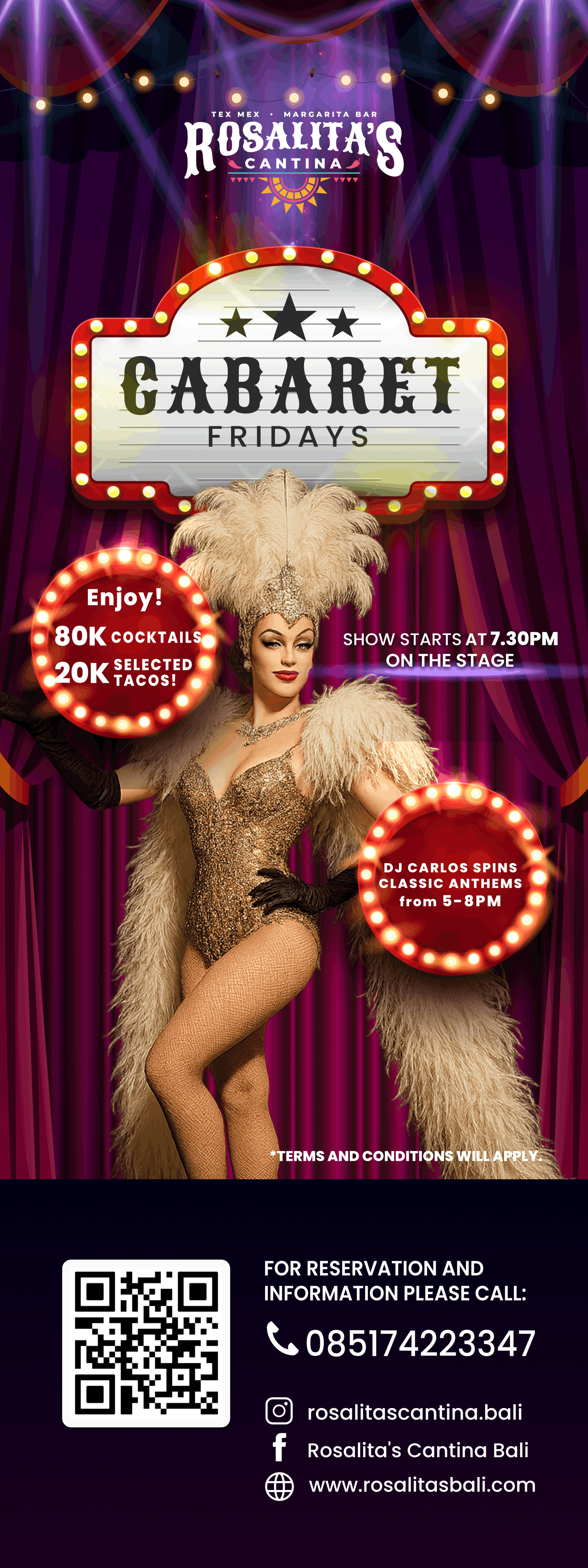 Cabaret Fridays Show at Rosalita's Cantina Bali!